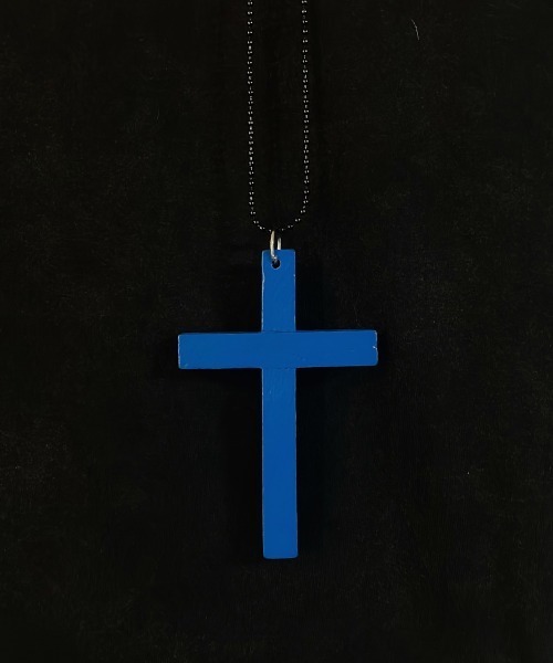 B.I.D. ネックレス 「カラーウッドクロスモチーフボールチェーン