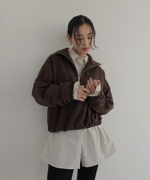 hellam（ヘラム） トレーナー スウェット フリースハーフジッププル