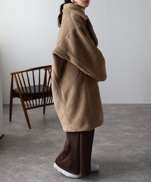 r.（アールドット） ピーコート pコート テディボア ロングコート