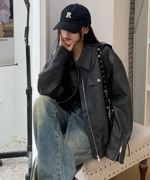 gossip!ロサンゼルス レザージャケット ライダース ジップアップ PU