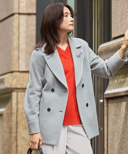 ピーコート pコート Jackal 140sソフトメルトン Pコート レディース