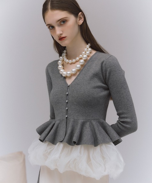 EIMY ISTOIRE（エイミーイストワール） カーディガン バルーンヘム