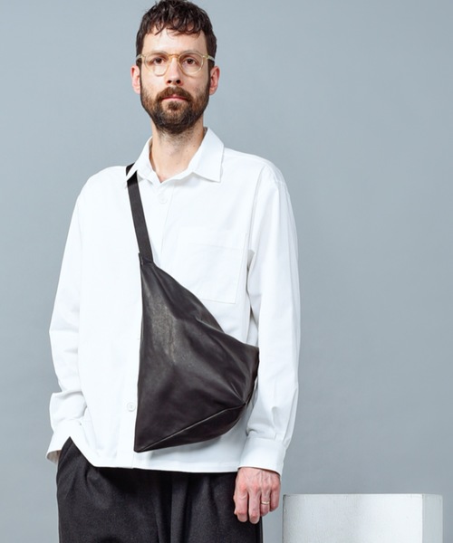 ショルダーバッグ 「撥水レザー」ウォータープルーフ ライトレザー