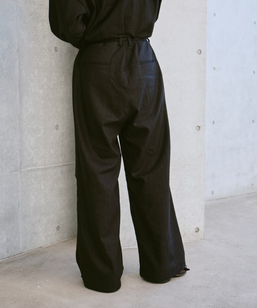 Camphor wood オールインワン open collar belted assort l/s jump