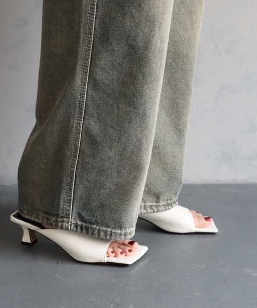 cheriella サンダル 「cheriella」ワイドスクエアミュールサンダル