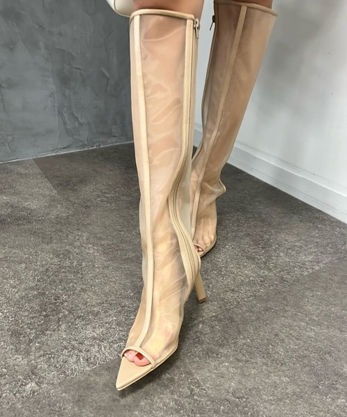 EIMY ISTOIRE（エイミーイストワール） ブーツ オープントゥシアー