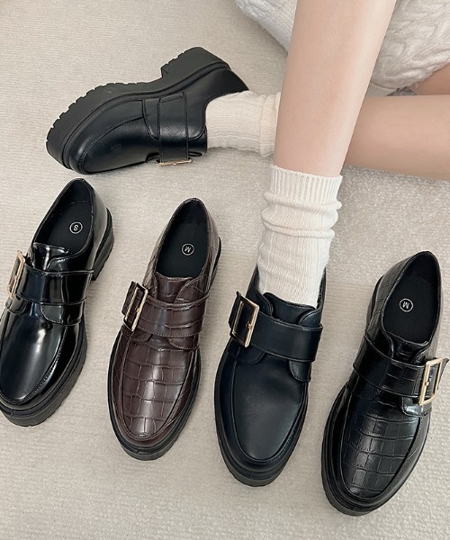 Shoes in Closet（シュークロ） ローファー 軽量厚底 マニッシュ ワン
