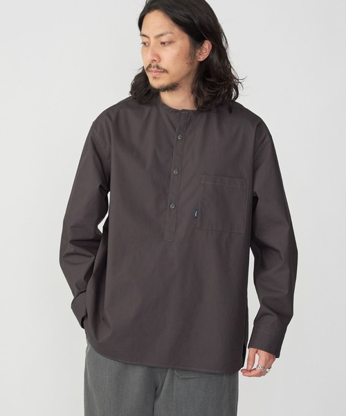 SHIPS.me シャツ 「ZOZO限定」SHIPS.me: バンドカラープルオーバー