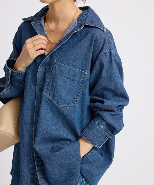 IENA（イエナ） ブラウス シャツ 7.5oz デニムシャツ レディース