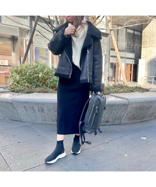 diana（プラスダイアナ） ブーツ 軽量ニットソックススニーカーブーツ