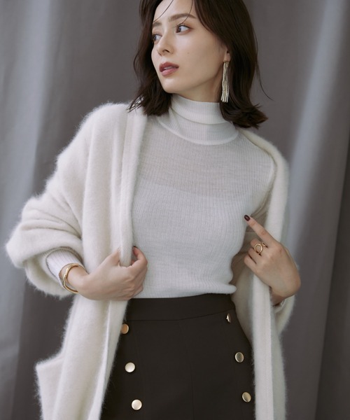 anuans（アニュアンス） カーディガン ラクーンショールカラー