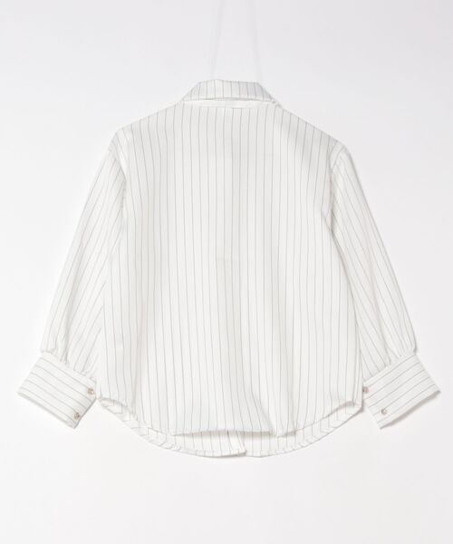 BLANC FICELLE ブラウス シャツ ピンストライプ シャツ レディース