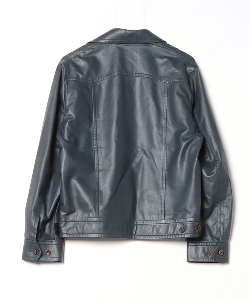TOMORROWLAND（トゥモローランド） レザージャケット 46 ブルー メンズ