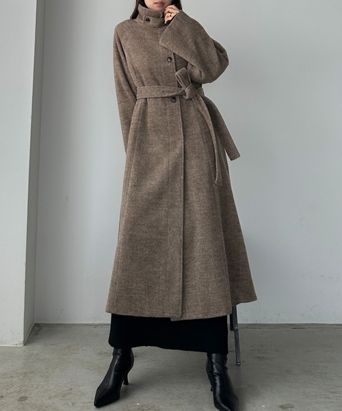 Louere（ルエレ） ステンカラーコート コート 「選べる2素材 ウール