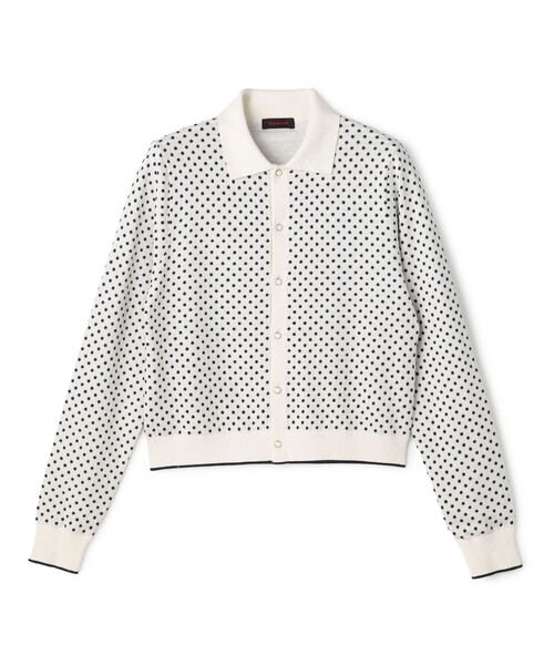 CABaN（キャバン） カーディガン コットンカシミヤ ドットジャカード