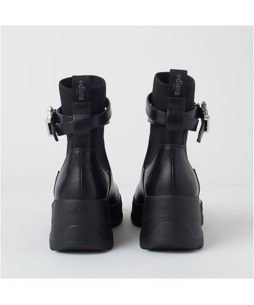 diana（プラスダイアナ） ブーツ 「軽量」クリスタルバックル ショート