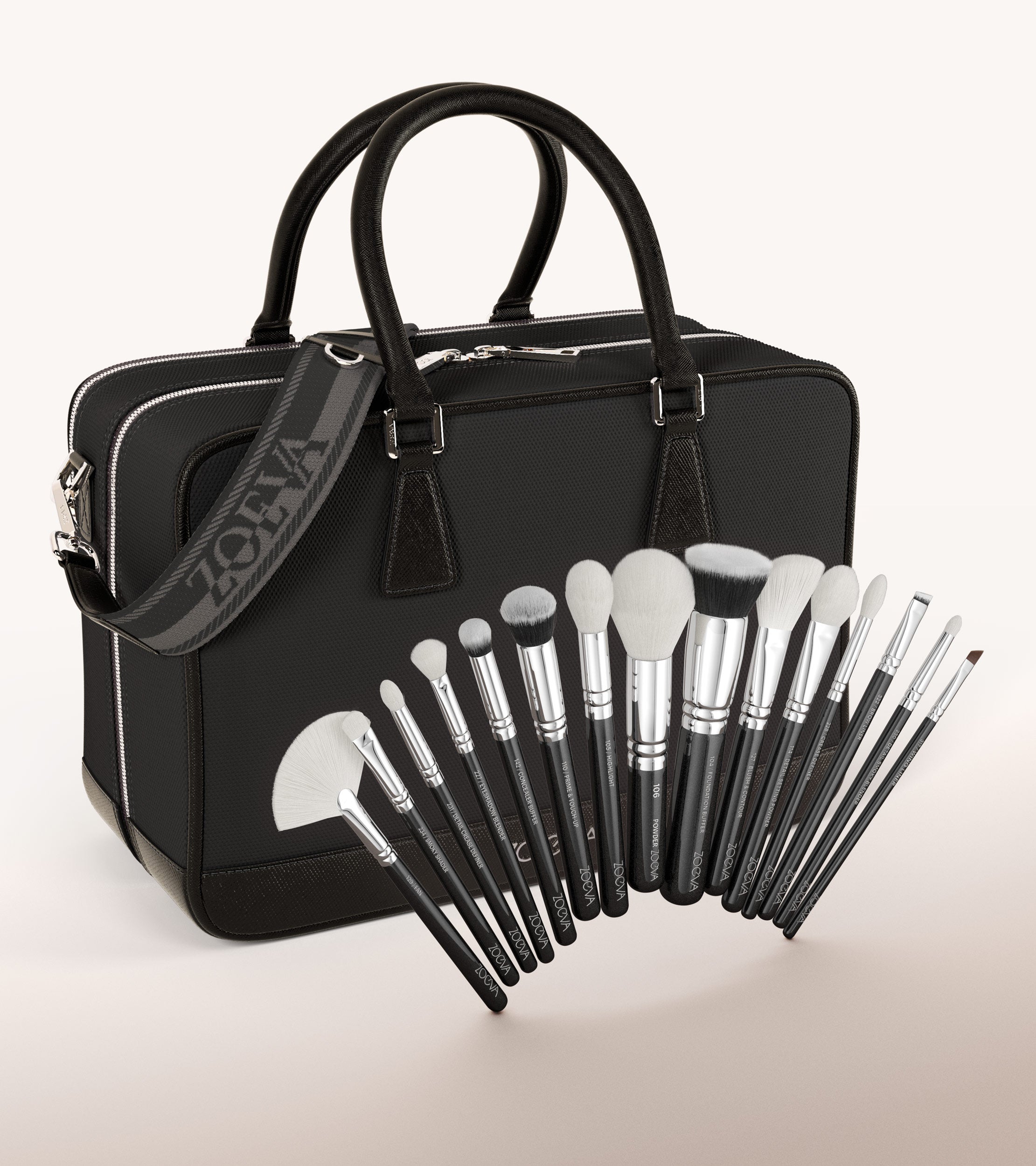 The Zoe Bag & The Artists Brush Set (Black)