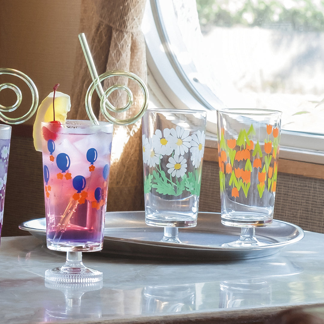 アデリアレトロオンラインショップ 脚付きグラス 風船 | レトロ柄の