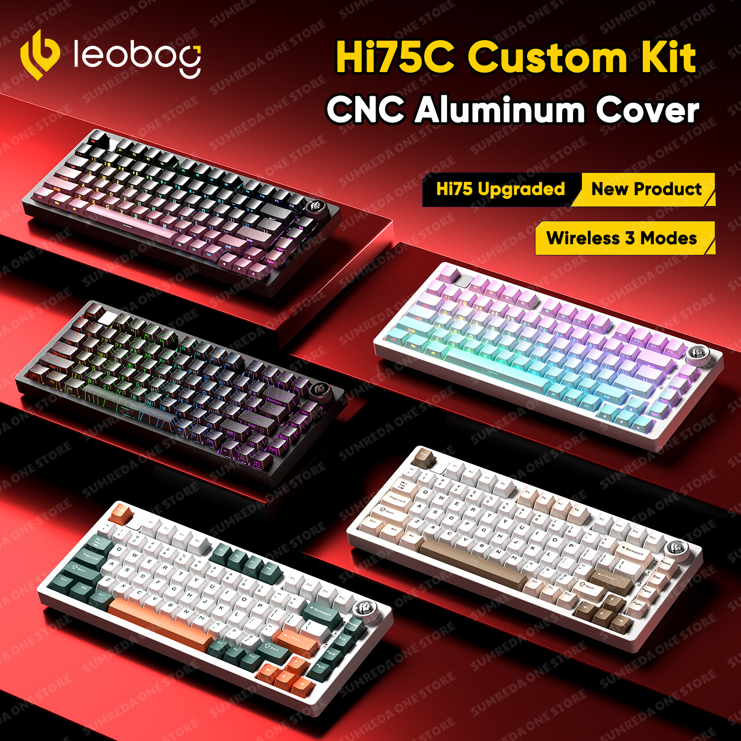 LEOBOG Hi75C Pro Hi75 Sugar65 Custom Mechanical Keyboard Aluminum