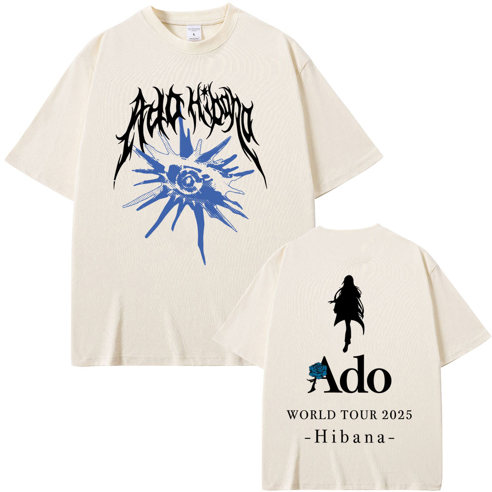 Ado World Tour 2025 Hibana T-shirt Summer Men Women Fashion