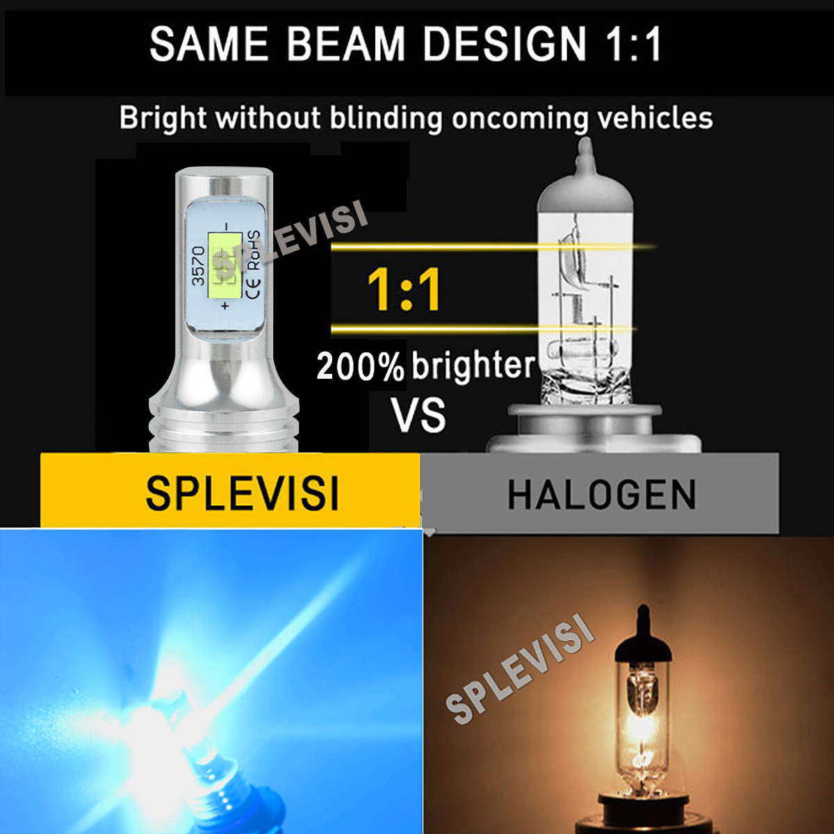 LEDライト用電球キット,2x70W,8000K,フェッショナルブルー,カワサキ