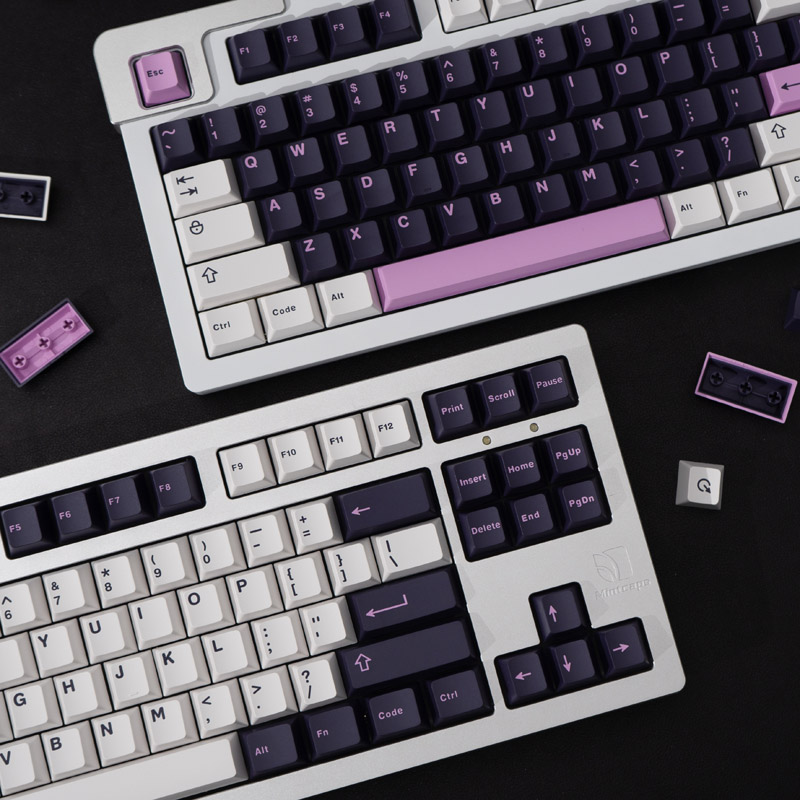 253 Keys GMK Amethyst Double Shot Keycaps For Mechanical Keyboard
