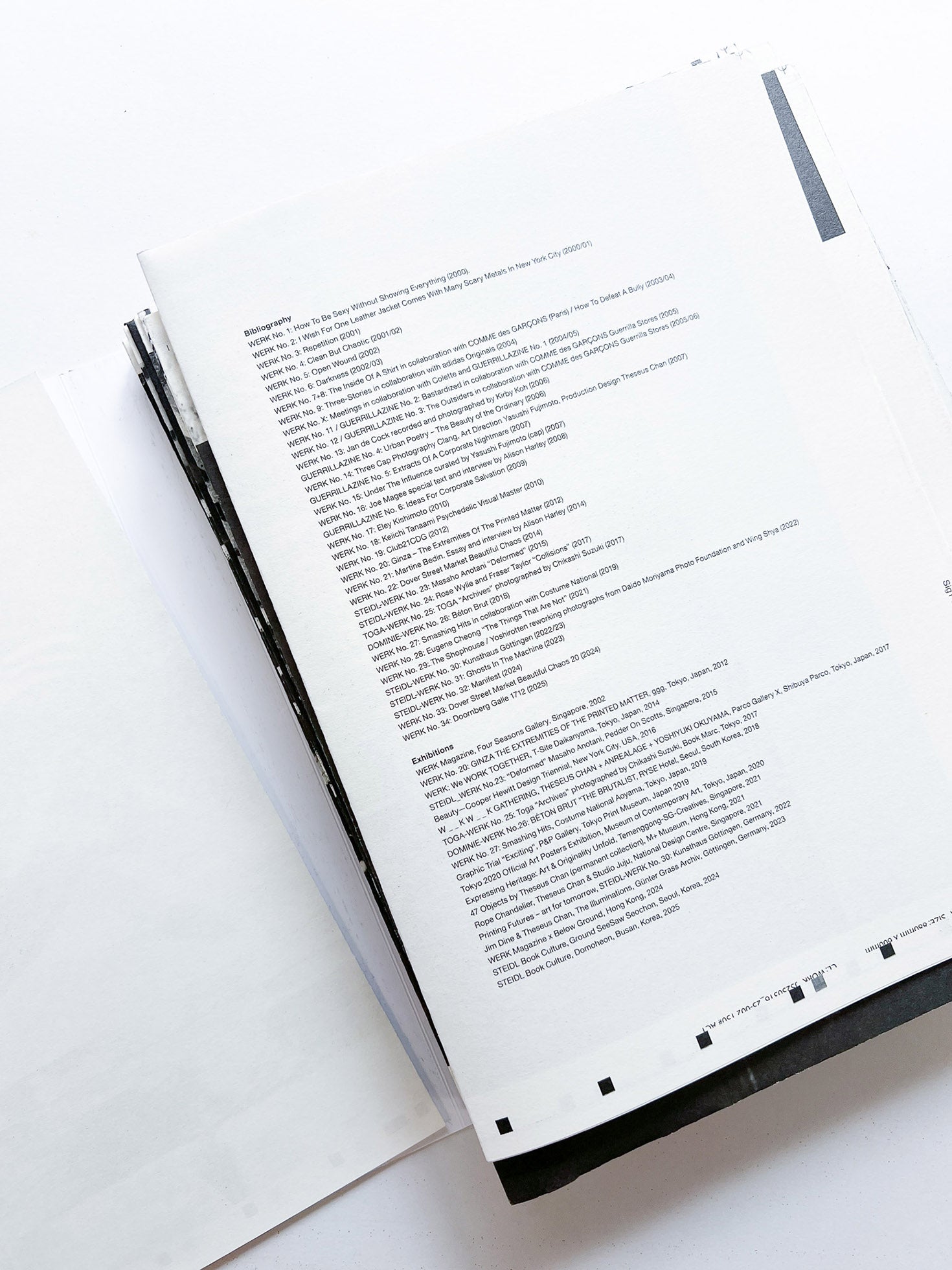 WERK No.35: UNFINISHED WORK [SIGNED] - 本 屋 青 旗 Ao-Hata Bookstore