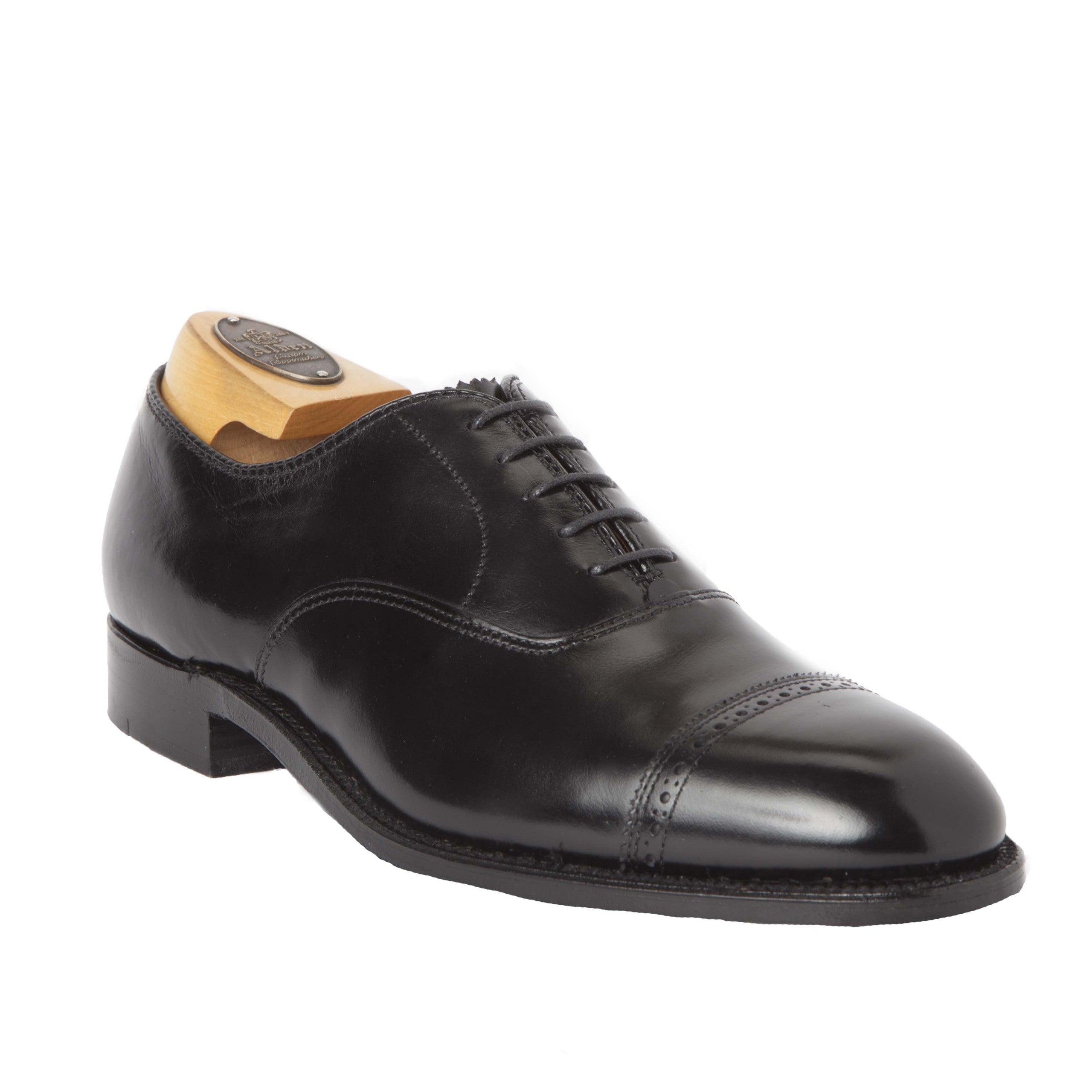 901 - Straight Tip Bal in Black Calfskin – ALDEN SHOES