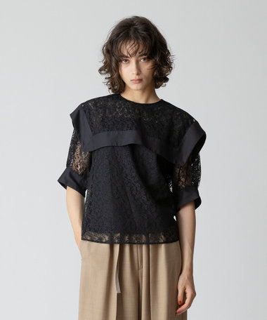 レーススクエアカラーブラウス|allureville OFFICIAL SITE / ONLINE
