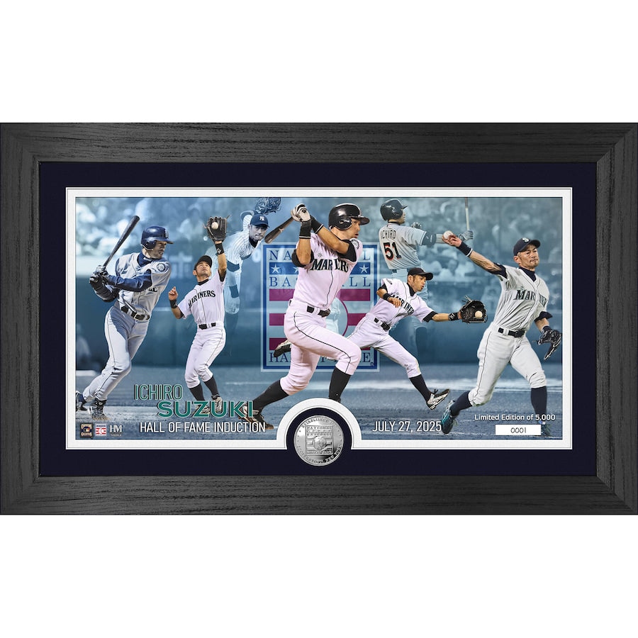 イチロー選手 HALL OF FAMEモデル 海外取寄 額入りコラージュフレーム