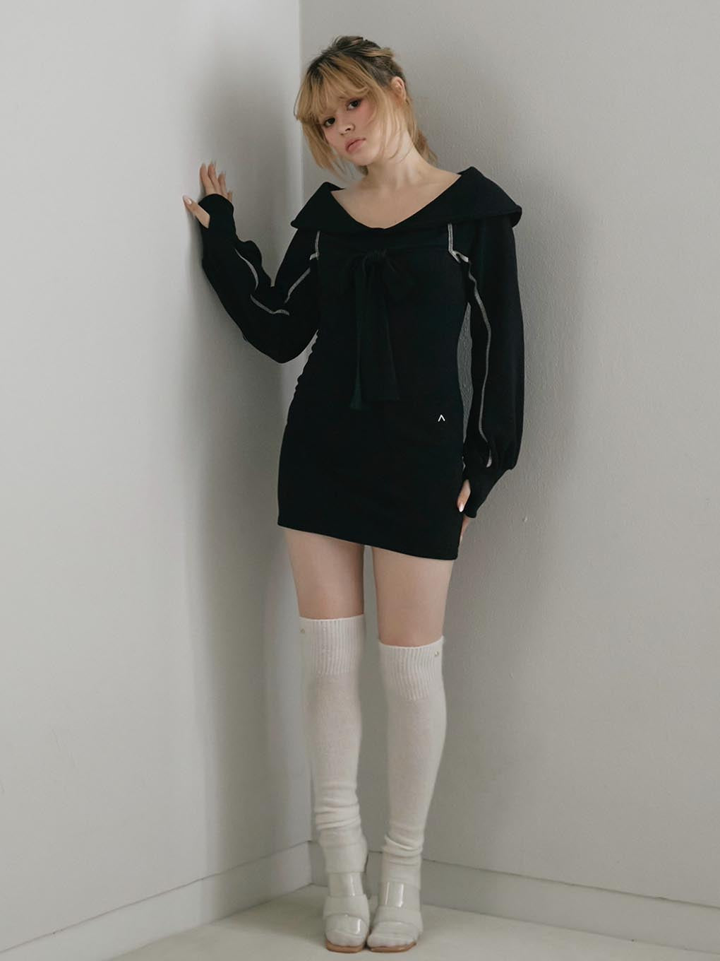 ANDMARY】Manon ribbon mini dress