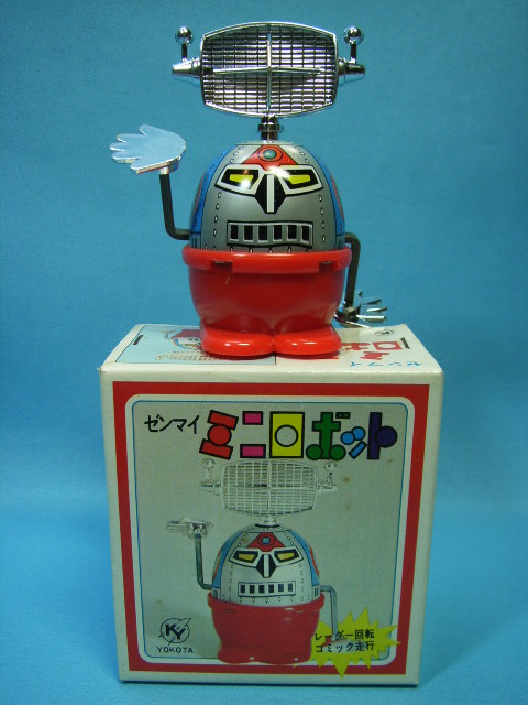 箱無☆ヨコタ YOKOTA ミニロボット ゼンマイ 昭和レトロ 8．5cm