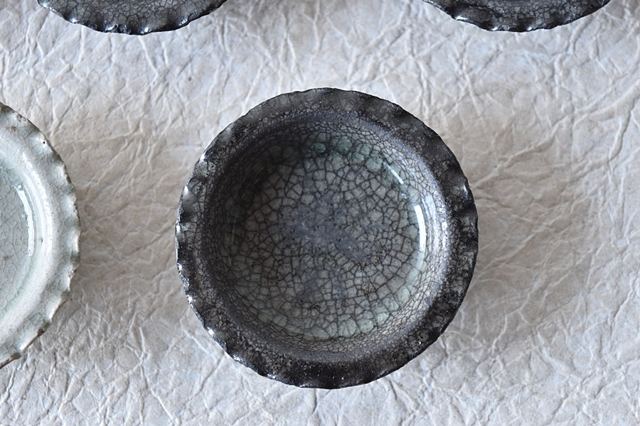 御深井焼 豆皿 5枚セット - 生活骨董と古布のアンティークショップ