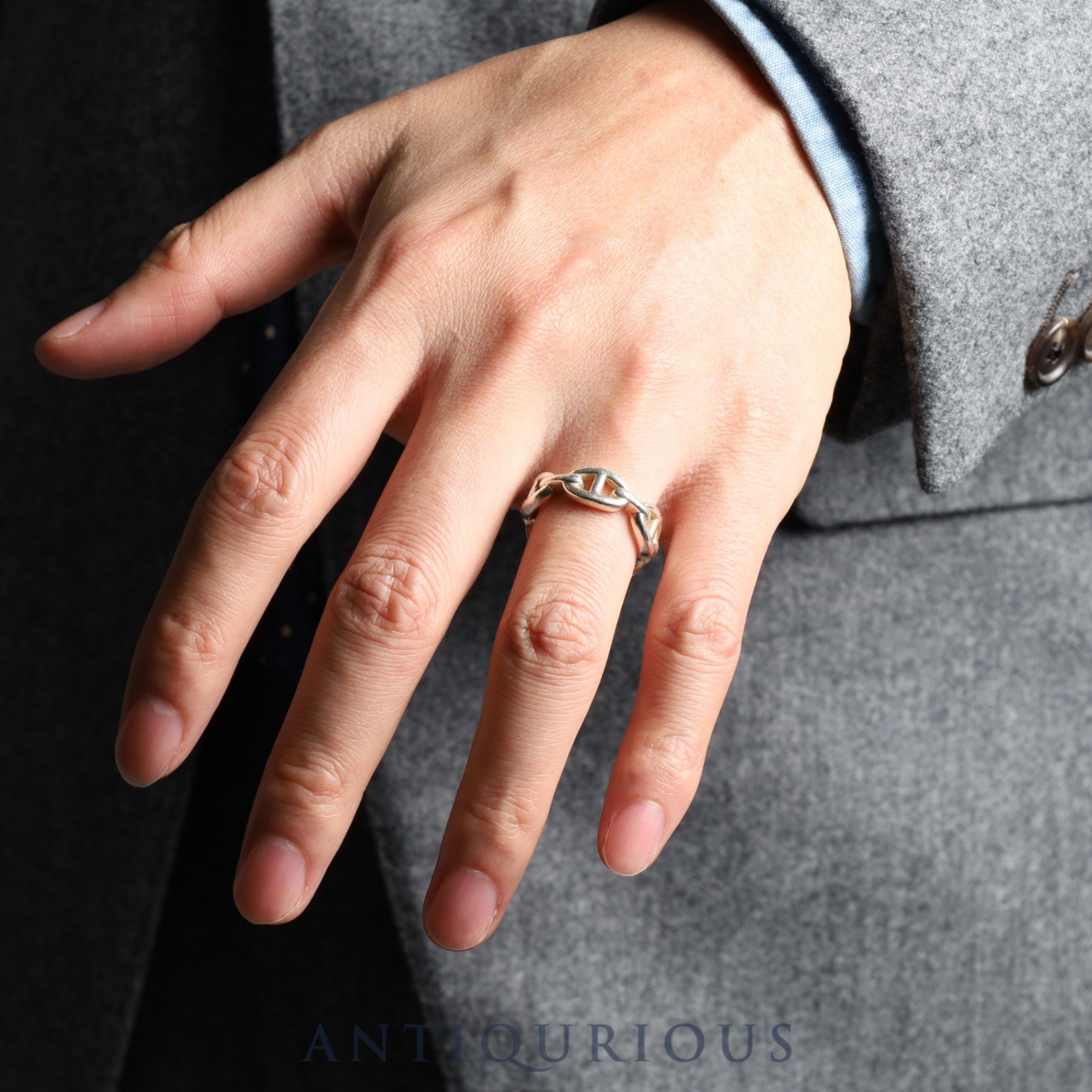 エルメス リング シェーヌダンクル アンシェネ スターリングシルバー