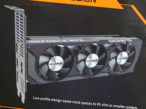 ロープロファイル対応のGeForce RTX 4060がGIGABYTEから、3連ファン