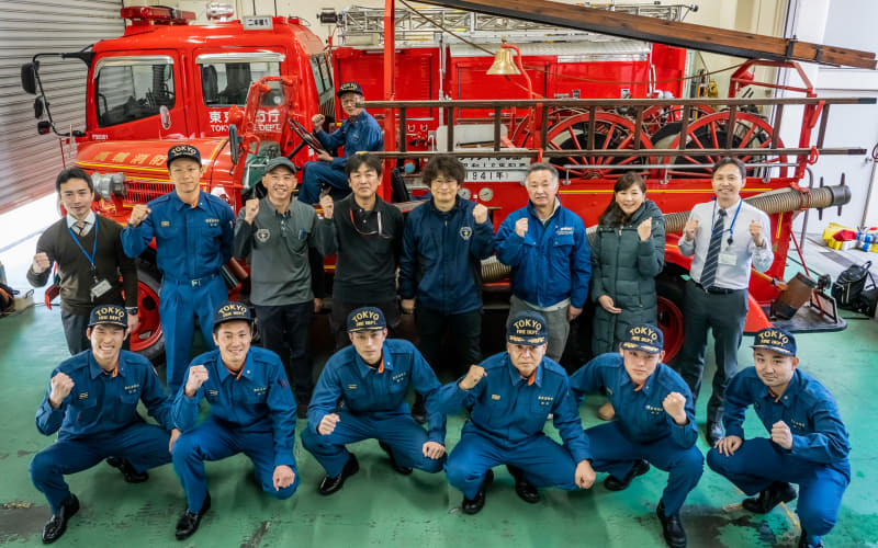 日産、戦中戦後に使用された東京消防庁保管の「ニッサン180型消防