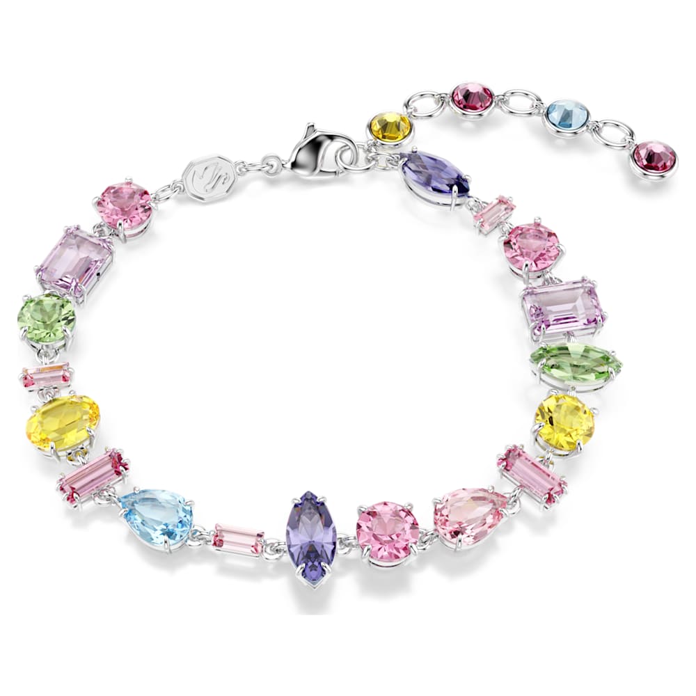 Gema ブレスレット, ミックスカット, マルチカラー, ロジウム・プレー