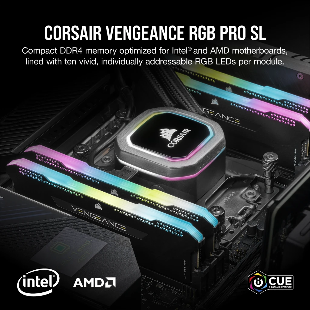 VENGEANCE RGB PRO SL 32GB (2x16GB) DDR4 DRAM 3600MHz C18 Memory