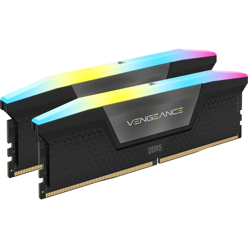 VENGEANCE® RGB 32GB (2x16GB) DDR5 DRAM 6000MHz C40 Memory Kit — Black