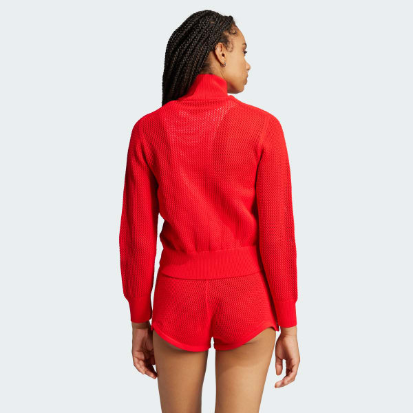 adidas Originals Premium Crochet Track Top - Red | adidas Singapore