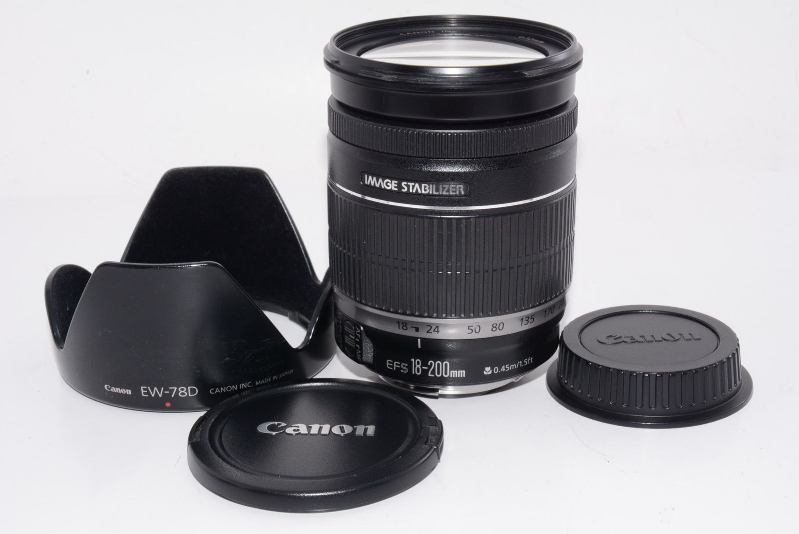 外観特上級】Canon 望遠ズームレンズ EF-S18-200mm F3.5-5.6 IS APS-C対応