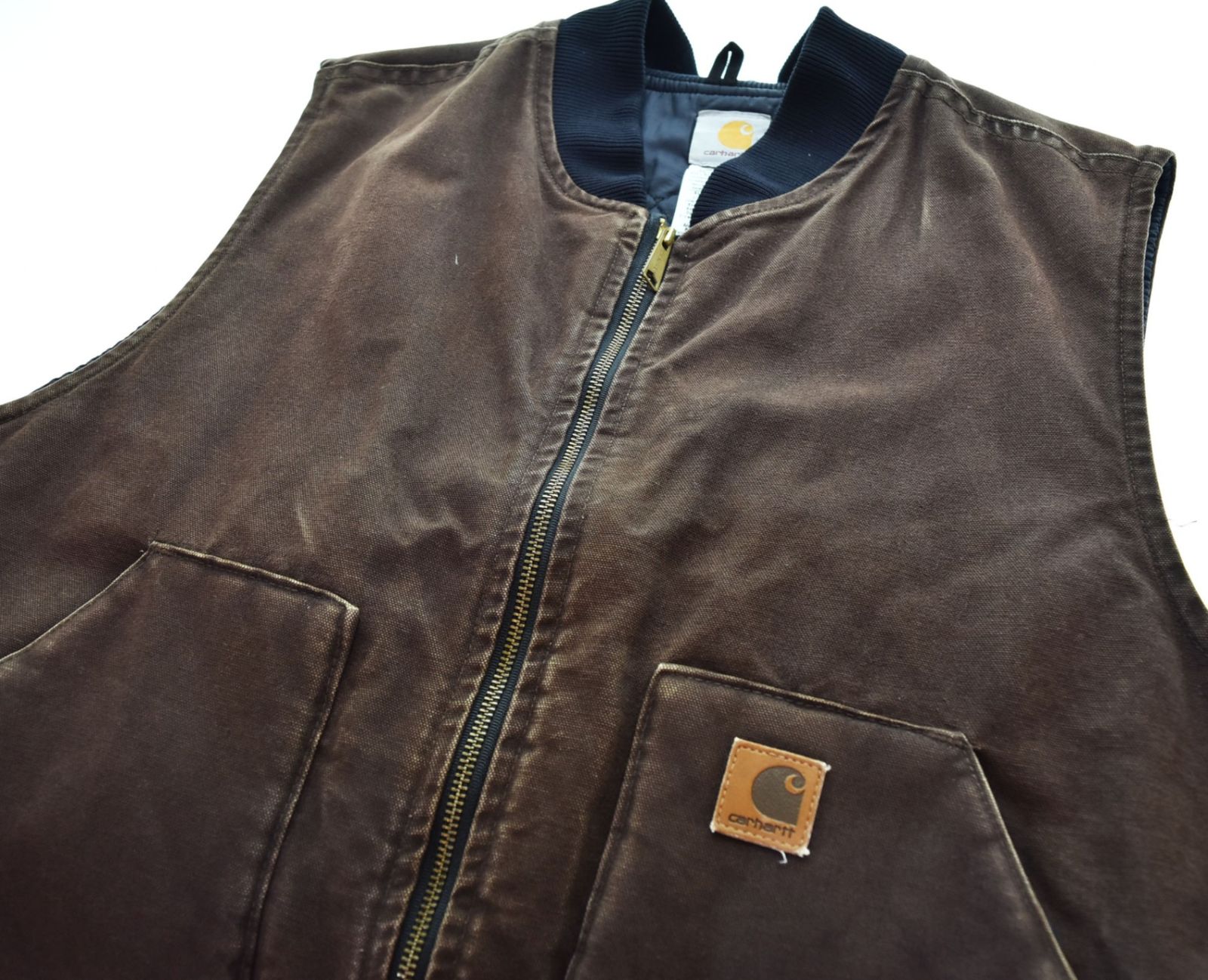 カーハート Carhartt USA製 Duck Vest ダックベスト 2XL 茶 2XL ベスト