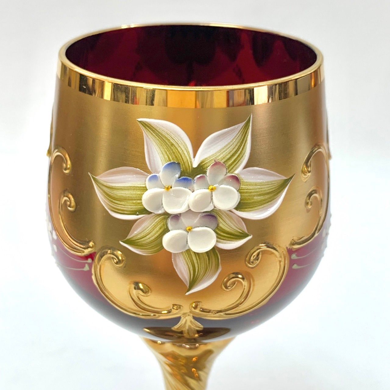 美品】ITALY MURANO ミルフィオリ ベネチアンガラス 金彩 花瓶 【公式