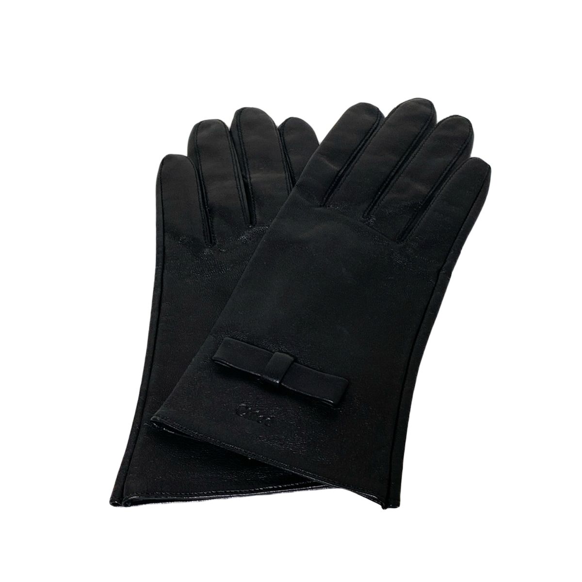 Chloe クロエ ロンググローブ 黒 美品 クロエ ロング手袋 Chloe レザー