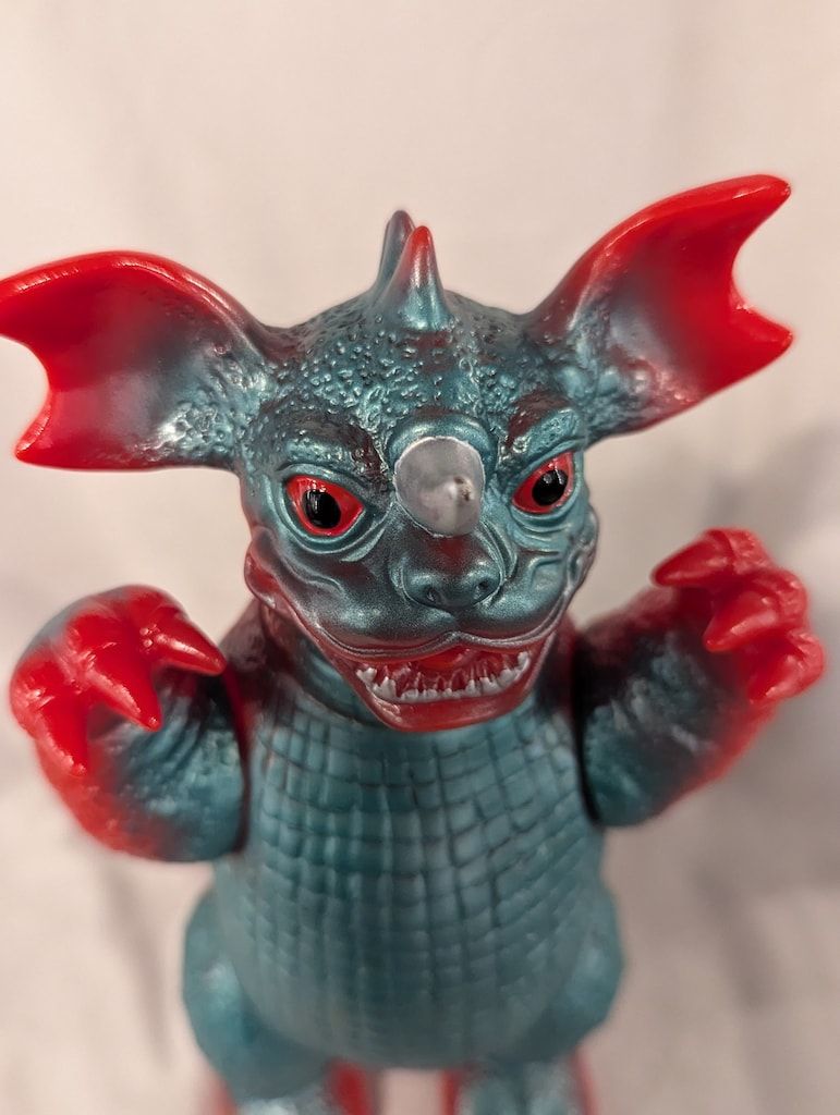 バラゴン マルサン スタンダードサイズ ツノ破損あり 全身メタグリーン