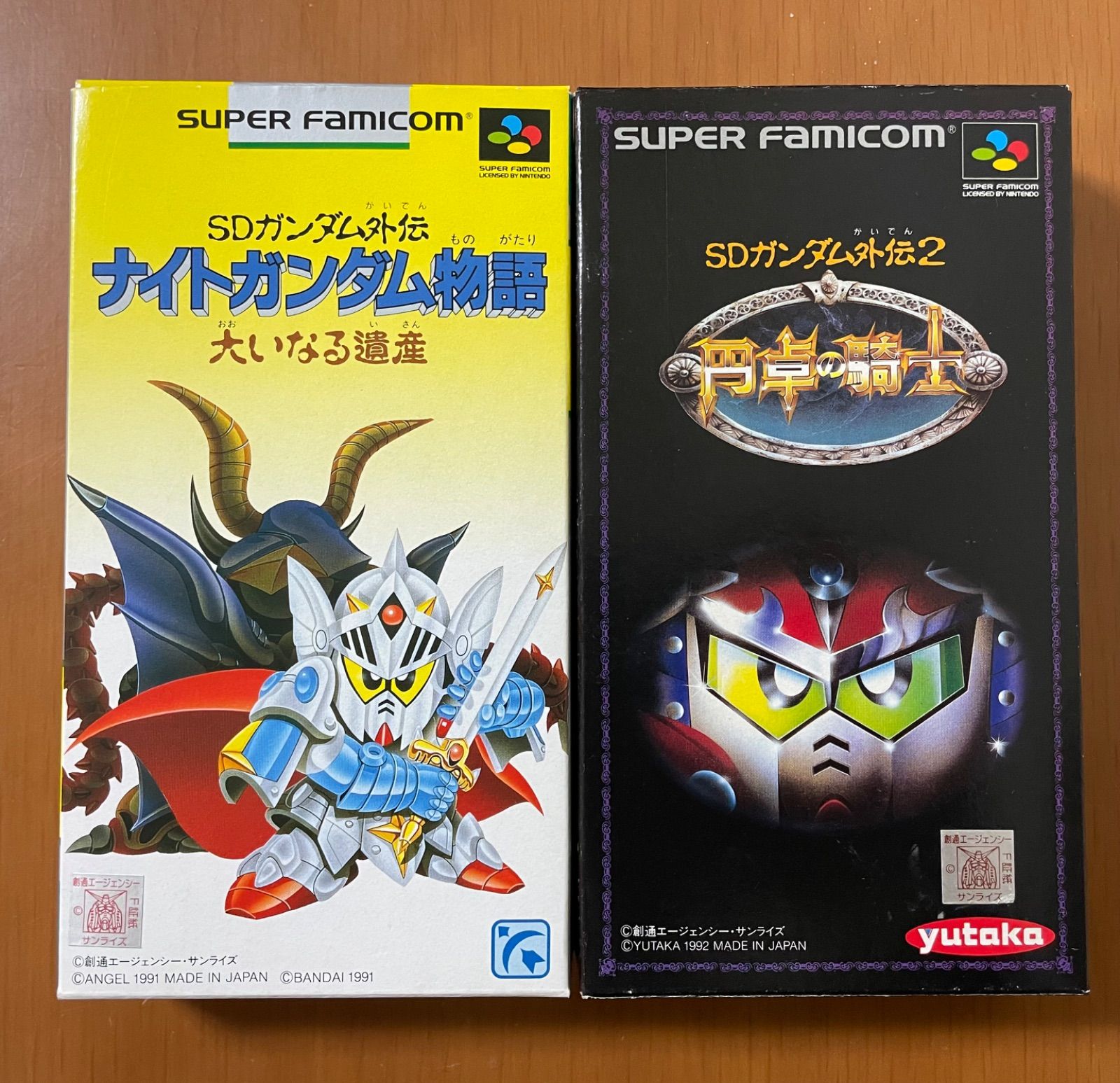 SFC SDガンダム外伝 1・2 ナイトガンダム物語 円卓の騎士 箱説付き