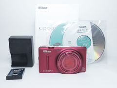 1034□美品□ Nikonニコン Nikon デジタルカメラ COOLPIX S9500 レッド