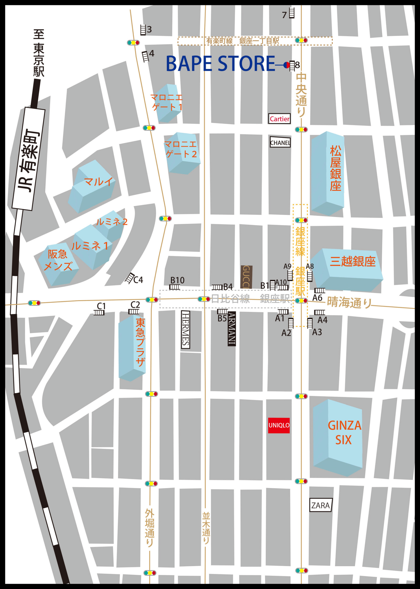 東京にある「A BATHING APE」の店舗まとめ(地図付き）｜Fashion Map Tokyo
