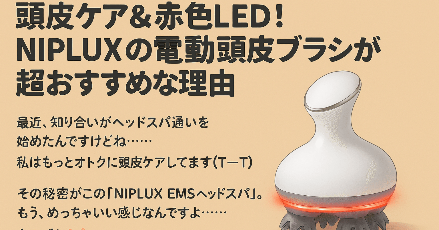 2025年最新版】NIPLUX EMS電動頭皮ブラシ徹底レビュー！薄毛・抜け毛