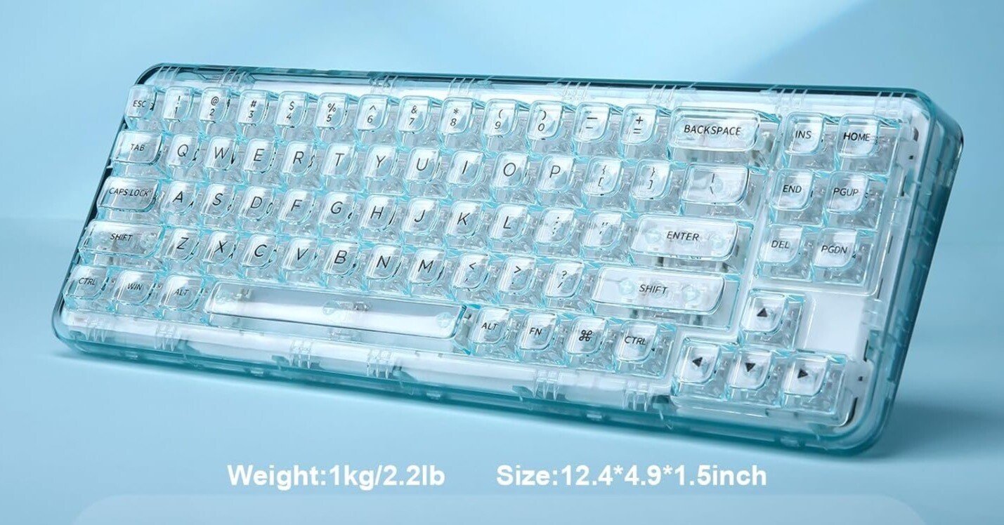 ガジェットレビュー】YUNZII X71はデスクがアートになる透明キーボード